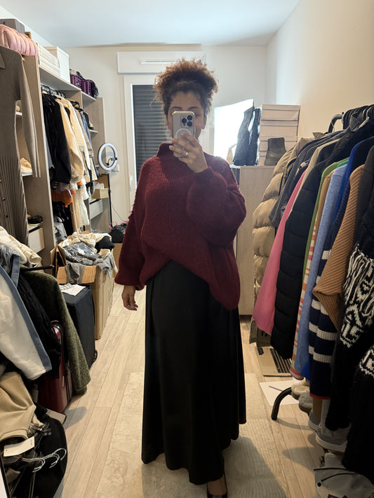 Pull bordeaux oversize